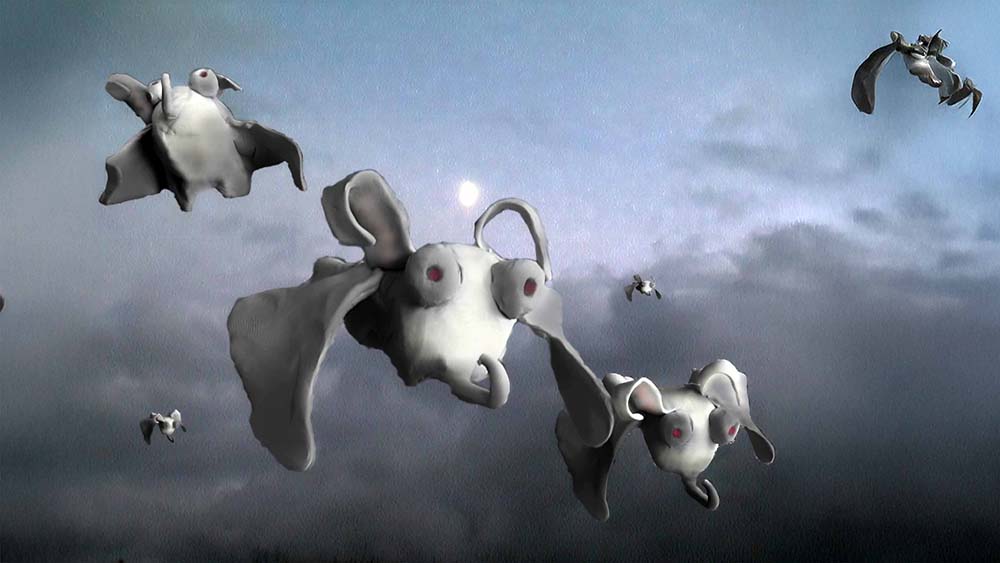 Fledermaus aus Knetgummi