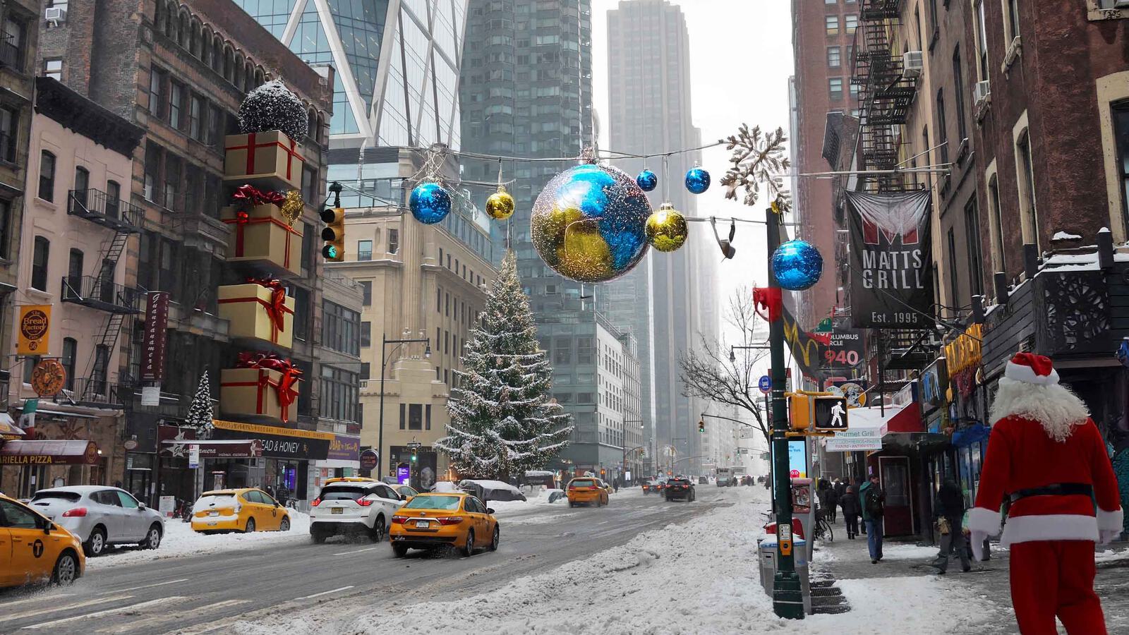 Verschneite Strassen in New York