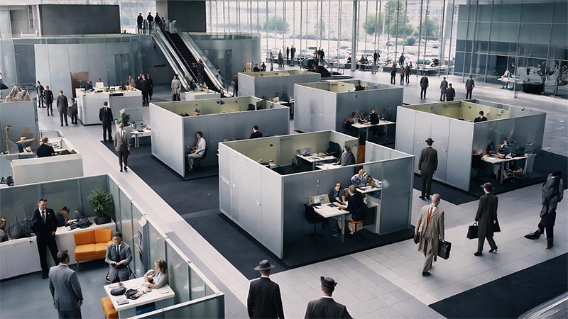 Drehmotiv Jacques Tatis Playtime nachempfunden