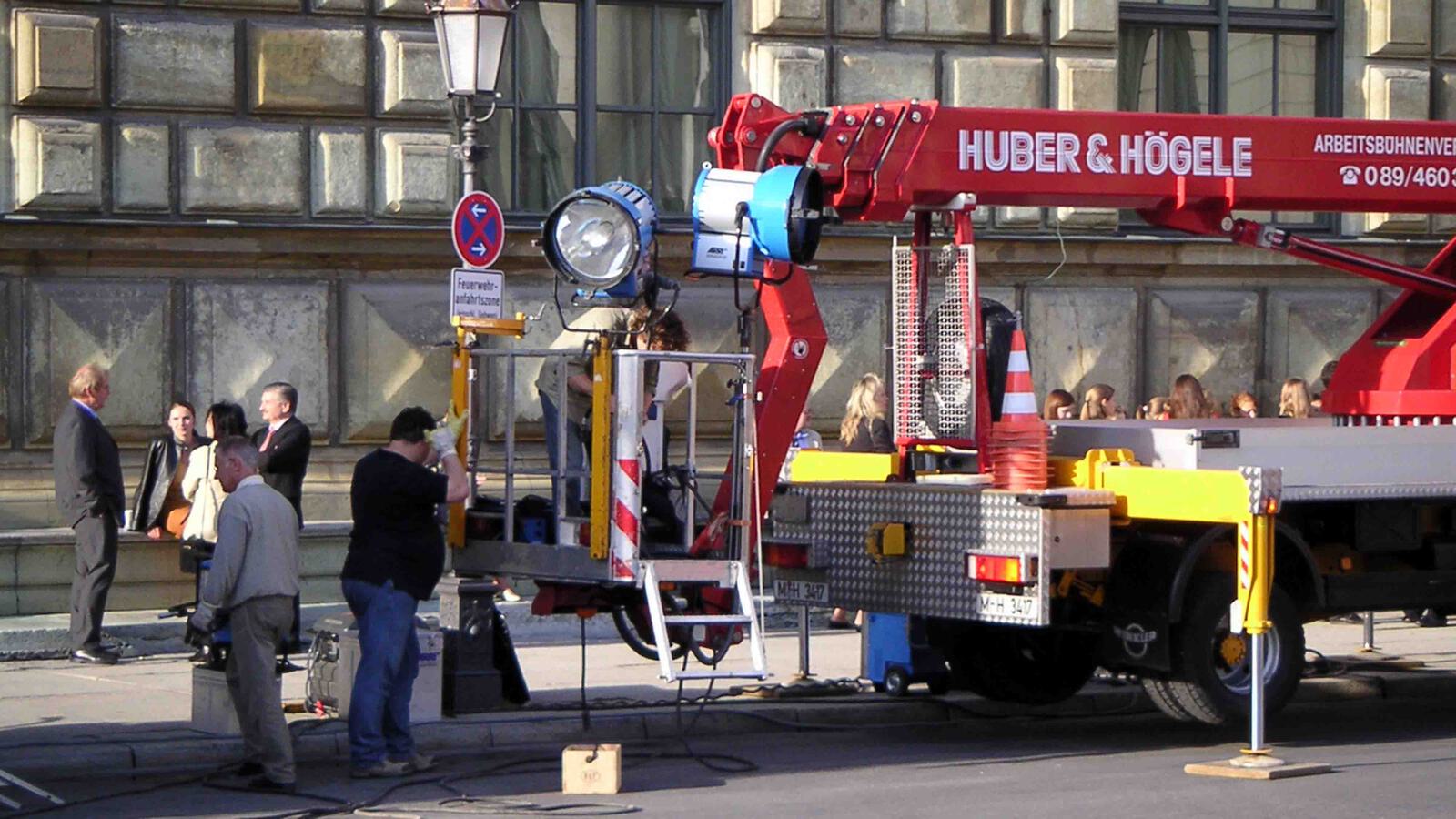 Kran Dreh an Theater