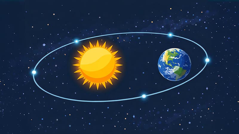 Umlaufbahn der Erde um die Sonne