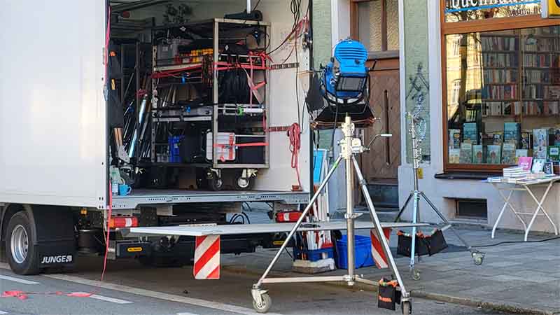 HMI Filmscheinwerfer vor Licht-LKW