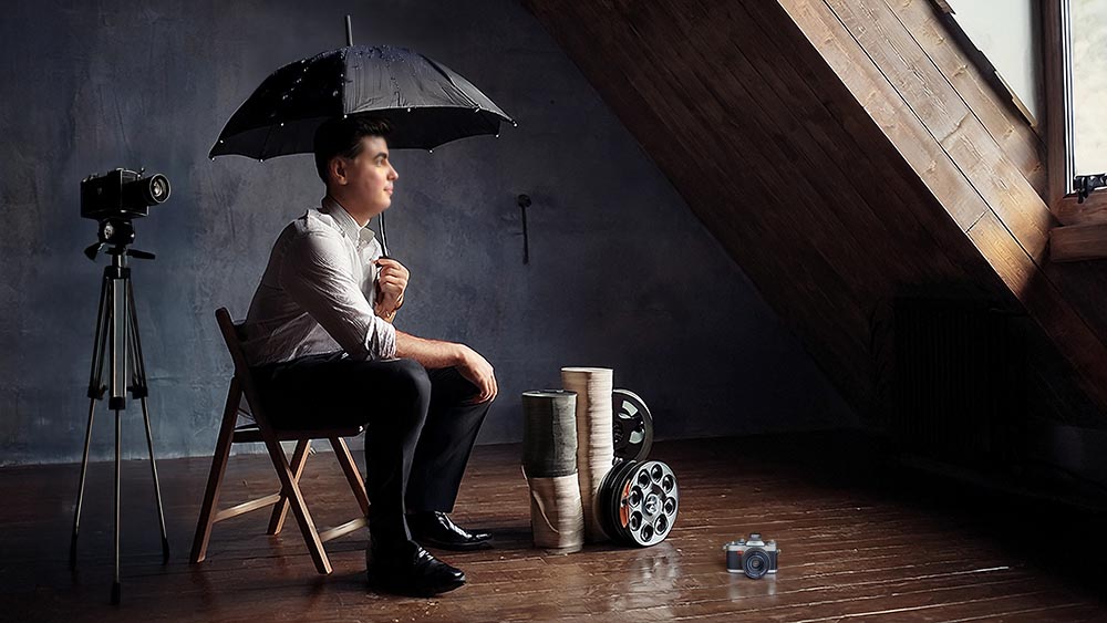 Filmemacher Regenschirm 1000