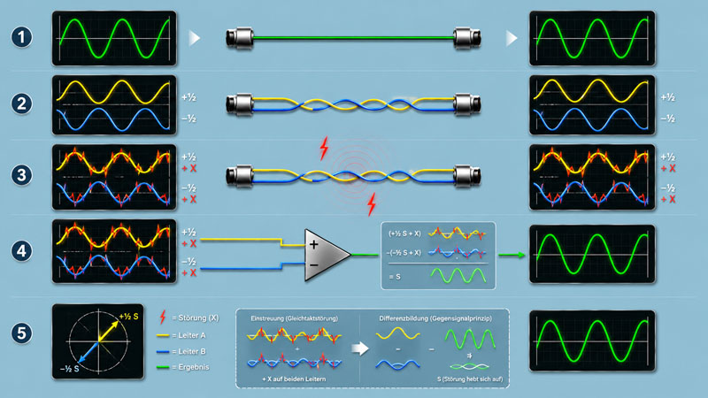 Grafik zu symmetrischer Tonübertragung