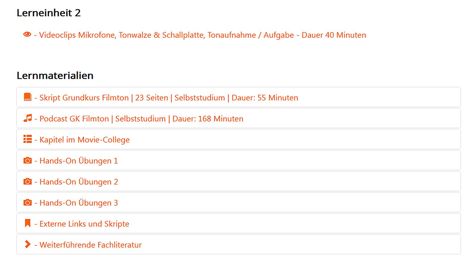 Orientierung Lernmaterialien 4000