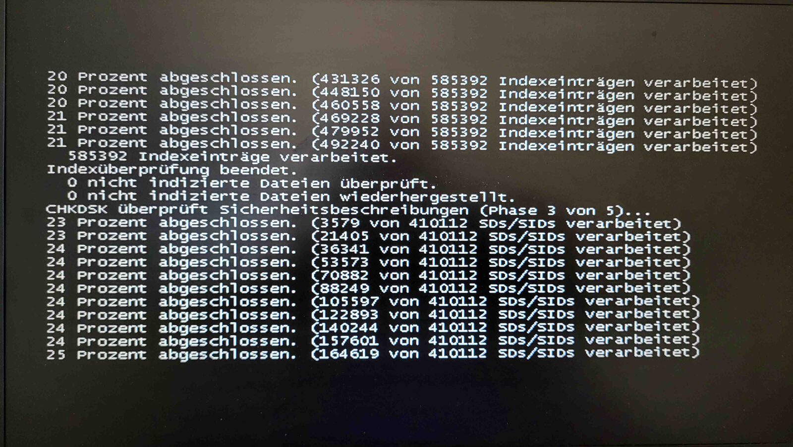 Klonen chkdsk 4000