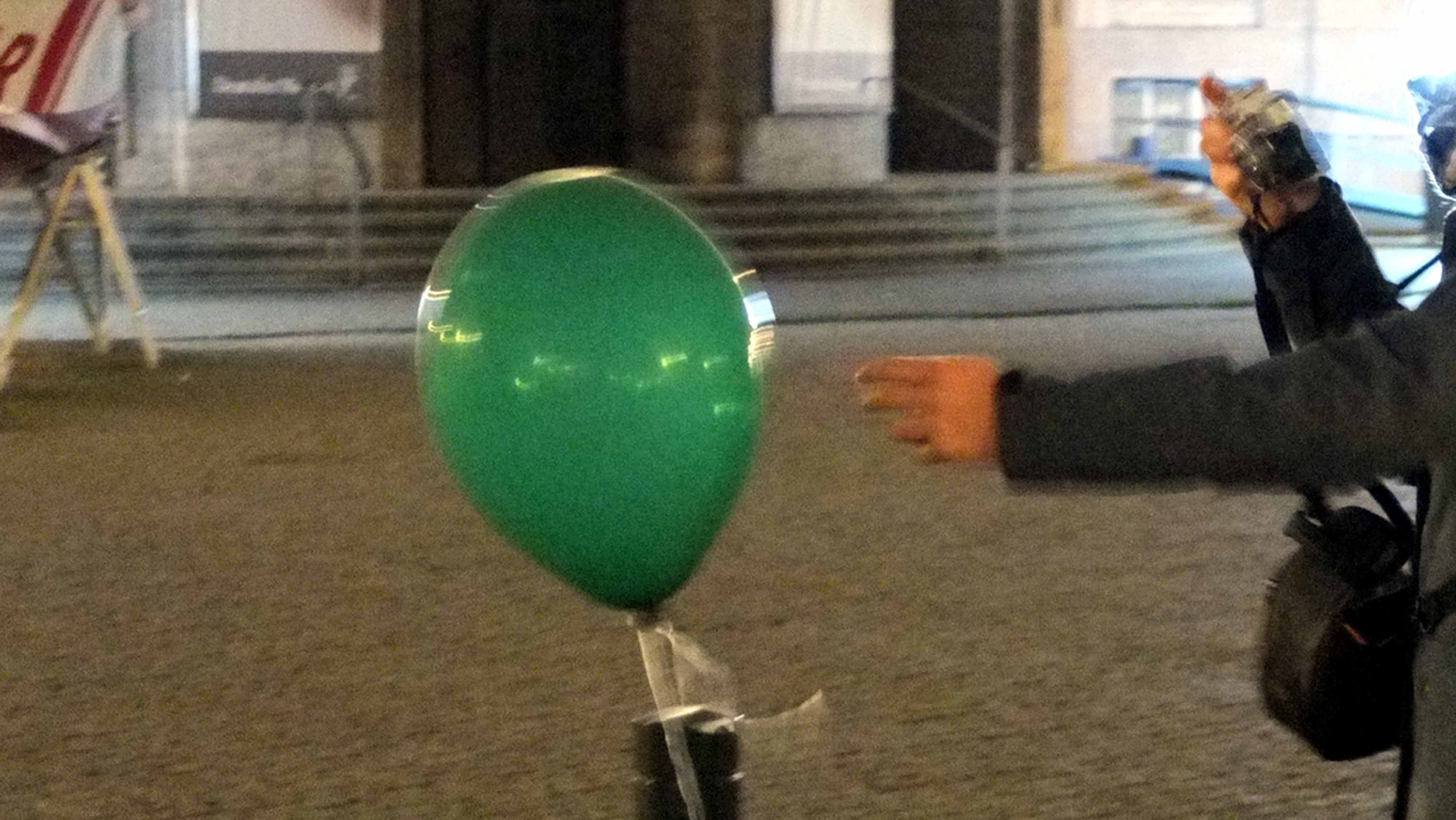 Ballon wird fotografiert